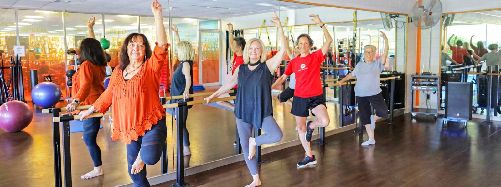 women doing yoga in the studio at Ellis Athletic Center